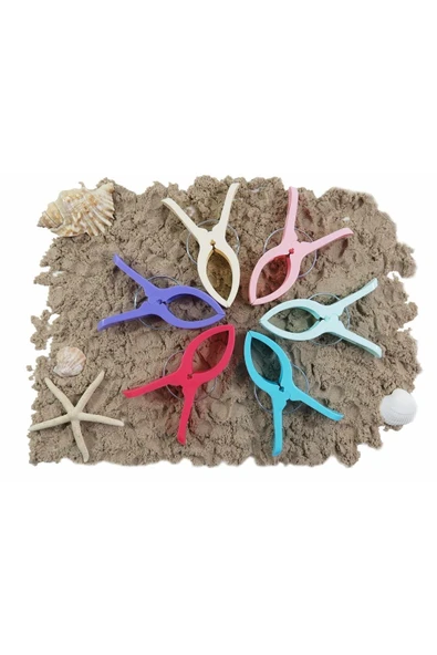 ŞEKER GİBİ 12 Adet Mandal Plaj Havlusu Klipsleri, Ecrocy Plaj Sandalyesi Havlu Klipsleri, ürün görseli