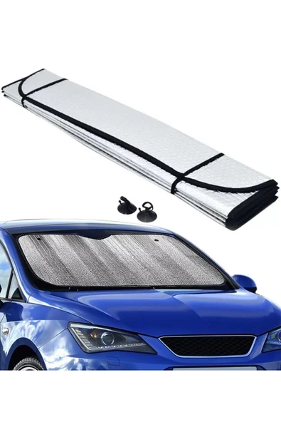 Ermiya 130*60 cm Araba Ön Cam Güneşlik Araç Oto Güneşlik Güneş Koruyucu - Resim 8