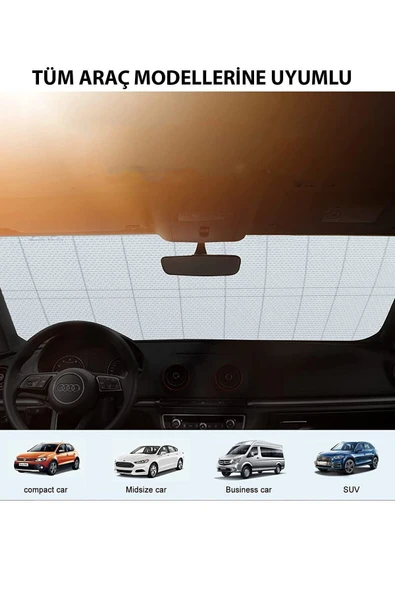 Ermiya 130*60 cm Araba Ön Cam Güneşlik Araç Oto Güneşlik Güneş Koruyucu - Resim 4