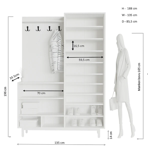 Abre PLAZA PORTMANTO VESTİYER AYAKKABILIK - 5