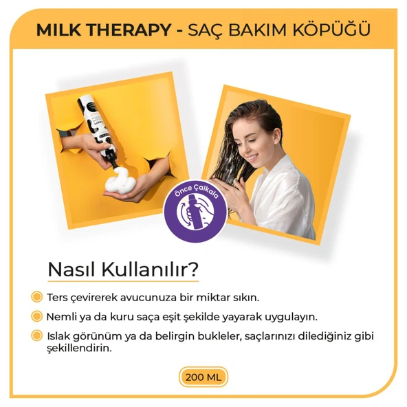 Morfose Milk Therapy Kremsi Saç Köpüğü 200 ml - Resim 4