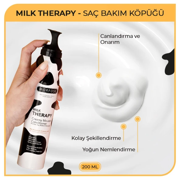 Morfose Milk Therapy Kremsi Saç Köpüğü 200 ml - Resim 3