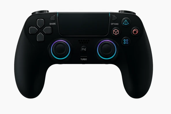 QASUL PS-4 için Kablosuz Kontrol Cihazı Çift Titreşimli RGB LED Gamepad Joystick Yüksek Doğruluk  Kontrol