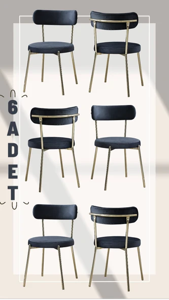 TEDİ GOLD SANDALYE ( 6 ADET ) - 1