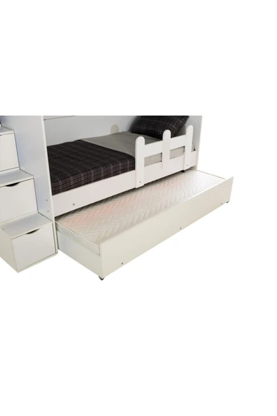 Güven Mobilya 90*190 Irmak Beyaz / Beyaz Okyanus 3 Yataklı Kiwi Ranza - 2