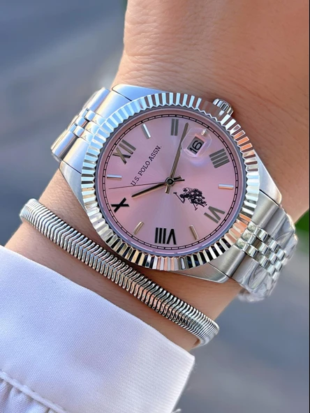 U.S.Polo Assn. Çelik Kordon Ve Kasa Kararma Renk Atma Yapmaz 2 Yıl Garantili Kadın Kol Saati MDL.02 ürün görseli