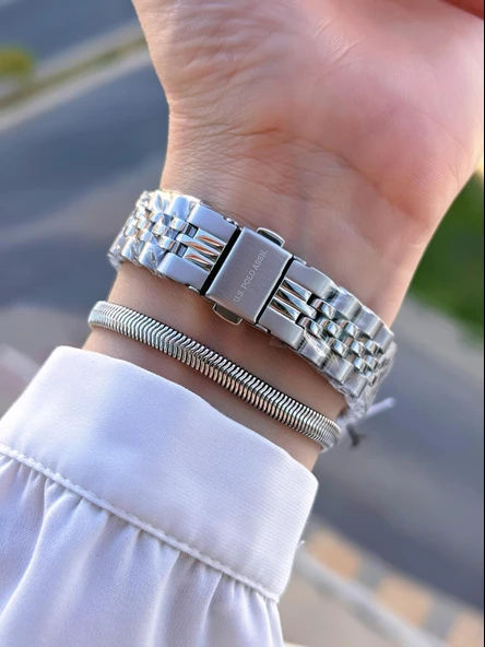 U.S.Polo Assn. Çelik Kordon Ve Kasa Kararma Renk Atma Yapmaz 2 Yıl Garantili Kadın Kol Saati MDL.02 - Resim 3