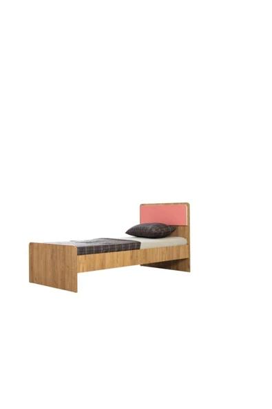 Güven Mobilya 90*190 Okyanus Ceviz / Pembe Karyola Dolap Kiwi Ranza - 5