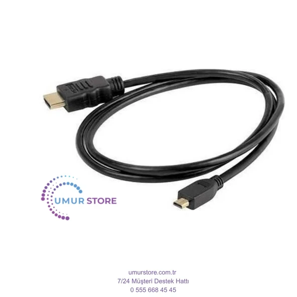 Micro-Mikro To HDMI Çevirici Dönüştürücü Adaptör Kablosu 1.5 Metre ürün görseli 1