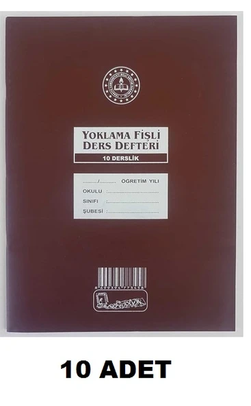 Kocaoluk 10 Derslik Yoklama Fişli Sınıf Defteri (10 Adet)