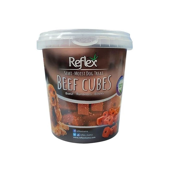 Reflex Biftekli Küp Şeklinde Yumuşak Köpek Ödül Maması 500 Gr ürün görseli 1