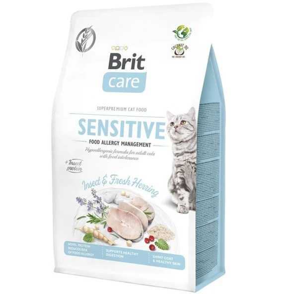 Brit Care Sensitive Hipoalerjenik Ringa Balıklı Yetişkin Kedi Maması 2 Kg - 1