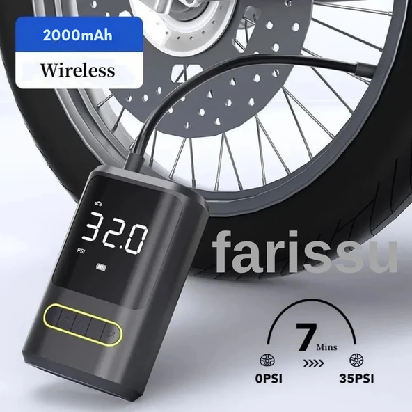 Taşınabilir Şarjlı Akıllı Lastik Şişirme Pompası (Model: ATJ-8466) - 6