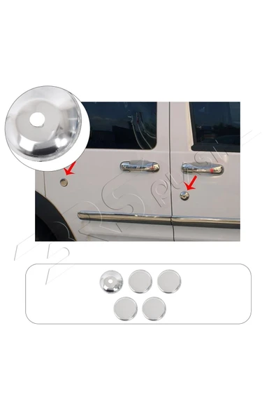 BRSPLAST  Ford Connect Uyumlu 2009-2014 Krom Kilit Açma 5 Parça Paslanmaz Çelik ürün görseli 1