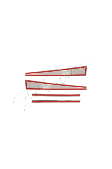 BRSPLAST  Renault Megane 2 Uyumlu Krom Kapı Direği 4 Parça Paslanmaz Çelik - 5