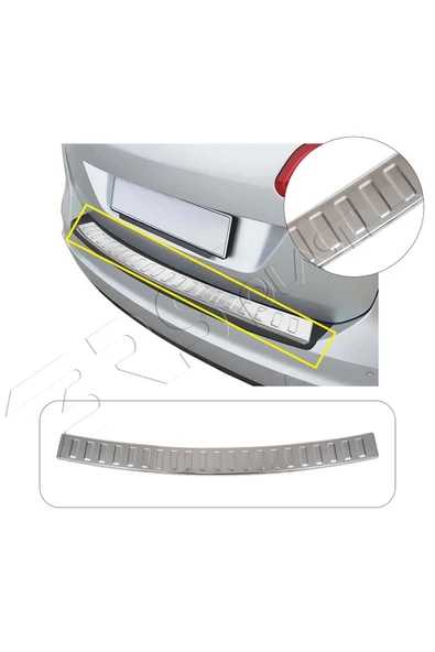 BRSPLAST  Volkswagen Sharan Uyumlu 2010 Ve Üzeri Krom Arka Tampon Üstü Koruma Paslanmaz Çelik ürün görseli 1