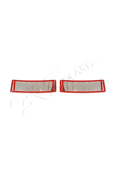 BRSPLAST  Dacia Sandero Stepway Uyumlu 2012-2020 Krom Arka Tampon Üstü Koruma 2 Parça Paslanmaz Çelik - Resim 4