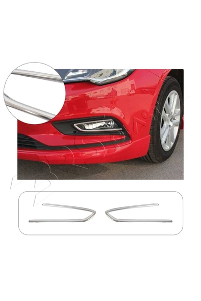 BRSPLAST  Opel Astra K Uyumlu Krom Sis Çerçevesi 2 Parça Paslanmaz Çelik ürün görseli 1