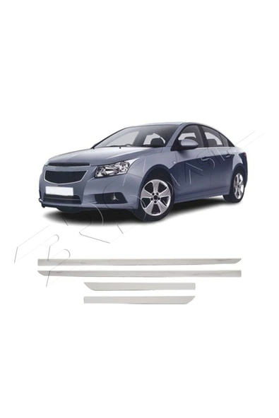 BRSPLAST  Chevrolet Cruze Uyumlu 2009 ve Üzeri Krom Yan Kapı Çıtası 4 Parça Paslanmaz Çelik - Resim 2
