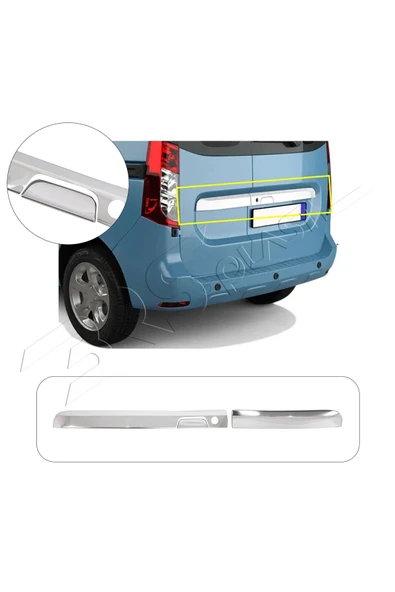 BRSPLAST  Dacia Dokker Uyumlu 2012 Ve Üzeri Krom Bagaj Çıtası Paslanmaz Çelik ürün görseli 1