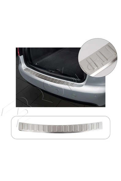 BRSPLAST  Volkswagen Passat B8.5 SD Uyumlu 2015 Ve Üzeri Krom Arka Tampon Üstü Koruma Paslanmaz Çelik ürün görseli 1