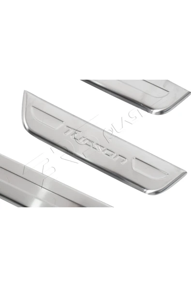 BRSPLAST  Hyundai Tucson Uyumlu 2015-2018 Krom Kapı Eşiği 4 Parça Paslanmaz Çelik - Resim 4