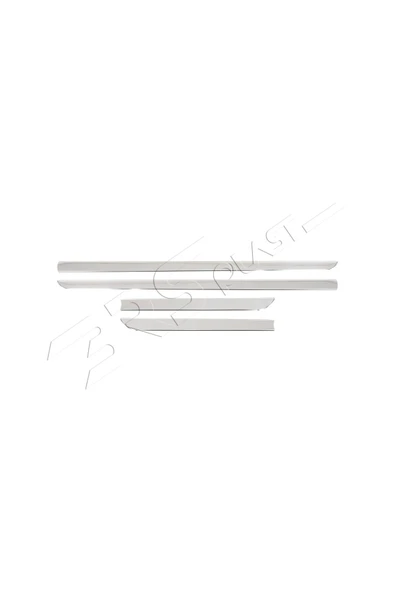 BRSPLAST  Ford Fiesta MK7 Uyumlu 2017 Ve Üzeri Krom Yan Kapı Çıtası 4 Parça Paslanmaz Çelik - Resim 3