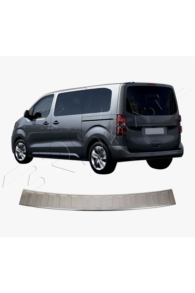 BRSPLAST  Peugeot Expert 3 Uyumlu 2017 Ve Üzeri Krom Arka Tampon Üstü Koruma Paslanmaz Çelik - Resim 2