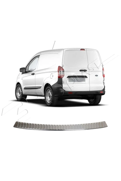 BRSPLAST  Ford Courier Uyumlu 2023 Ve Üzeri Krom Arka Tampon Üstü Koruma Paslanmaz Çelik - Resim 2