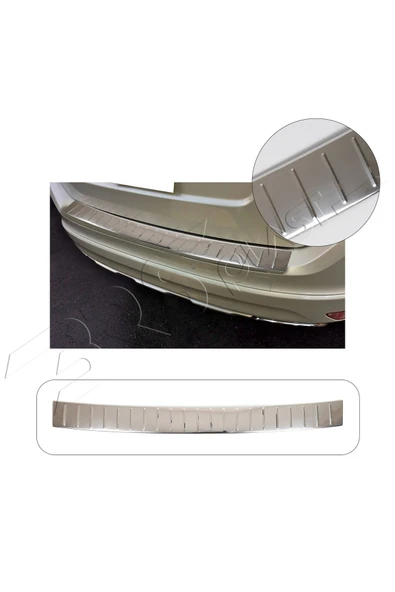 BRSPLAST  Volvo XC 90 Uyumlu 2001-2014 Krom Arka Tampon Üstü Koruma Paslanmaz Çelik ürün görseli 1