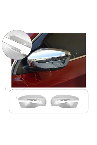 BRSPLAST  Nissan Juke Uyumlu 2014 ve Üzeri Ayna Kapağı 2 Parça Abs Krom Kaplama ürün görseli 1
