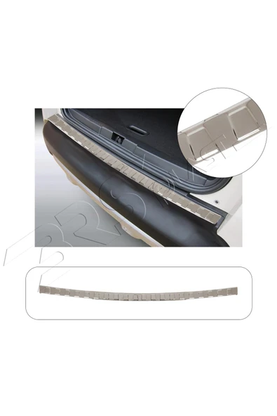 BRSPLAST  Renault Captur Uyumlu 2013 Ve Üzeri Krom Arka Tampon Üstü Koruma Paslanmaz Çelik ürün görseli 1