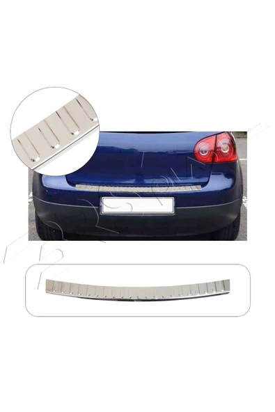 BRSPLAST  Volkswagen Golf 5 Limo Uyumlu 2003-2009 Krom Arka Tampon Üstü Koruma Paslanmaz Çelik ürün görseli 1