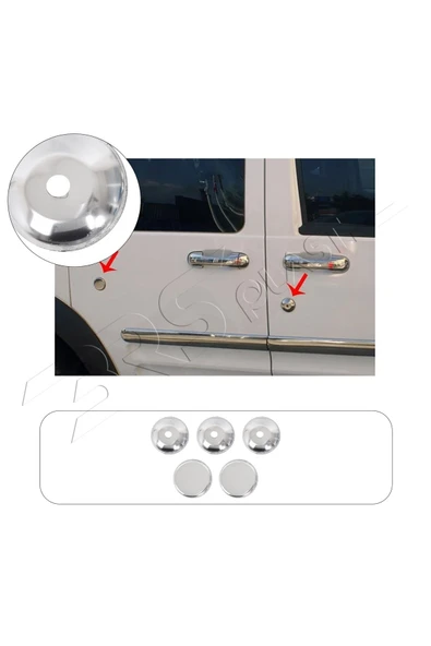 BRSPLAST  Ford Connect Uyumlu 2002-2009 Krom Kilit Açma 5 Parça Paslanmaz Çelik ürün görseli 1