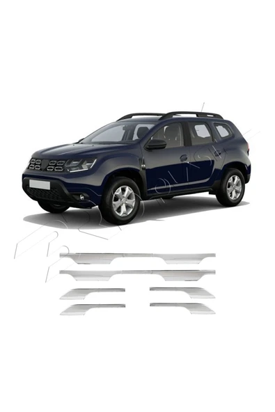 BRSPLAST  Dacia Duster Uyumlu 2018 Ve Üzeri Marşpiyel Kromu 6 Parça Paslanmaz Çelik - Resim 2