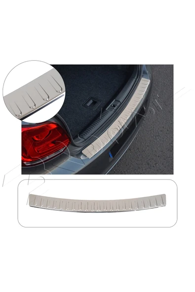 BRSPLAST  Volkswagen Polo V HB Uyumlu 2009-2015 Krom Arka Tampon Üstü Koruma Paslanmaz Çelik ürün görseli 1