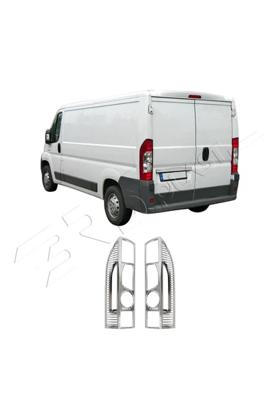 BRSPLAST  Citroen Jumper Uyumlu 2006-2014 Stop Çerçevesi 2 Parça Abs Krom Kaplama - Resim 2
