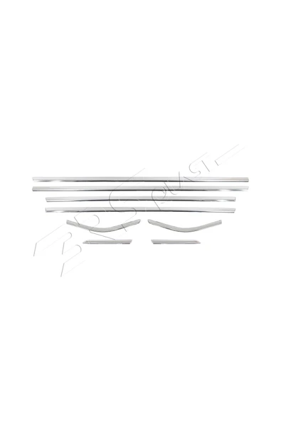 BRSPLAST  Ford Focus 3 HB Uyumlu 2011 ve Üzeri Krom Cam Çıtası 8 Parça Paslanmaz Çelik - Resim 3