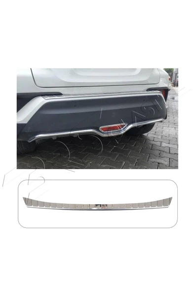 BRSPLAST  Toyota C-HR SUV Uyumlu 2016 Sonrası Krom Arka Tampon Üstü Koruma Paslanmaz Çelik ürün görseli 1