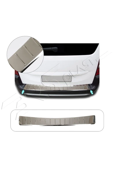 BRSPLAST  Peugeot Rifter Uyumlu Krom Arka Tampon Üstü Koruma Paslanmaz Çelik ürün görseli 1