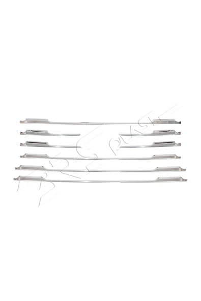 BRSPLAST  Ford Courier Uyumlu 2024 Ve Üzeri Krom Ön Panjur 8 Parça Paslanmaz Çelik - Resim 3