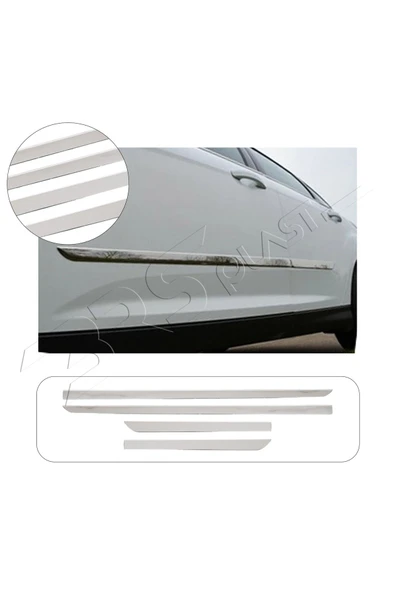 BRSPLAST  Ford Mondeo IV Uyumlu 2007-2015 Krom Yan Kapı Çıtası 4 Parça Paslanmaz Çelik