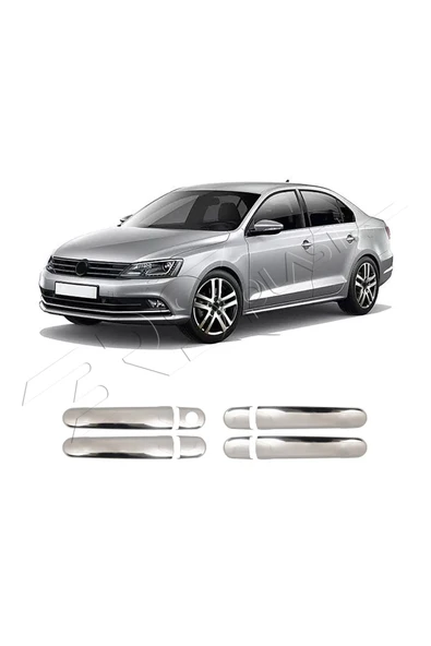 BRSPLAST  Volkswagen Jetta Uyumlu 2010-2018 Krom Kapı Kolu 4 Kapı Paslanmaz Çelik - Resim 2