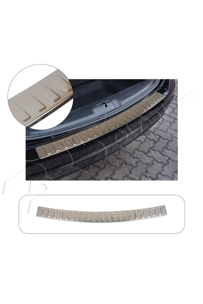 BRSPLAST  Volkswagen Sharan 2 Uyumlu 2012-2016 Krom Arka Tampon Üstü Koruma Paslanmaz Çelik ürün görseli 1