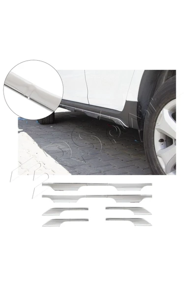 BRSPLAST  Dacia Duster Uyumlu 2018 Ve Üzeri Marşpiyel Kromu 6 Parça Paslanmaz Çelik ürün görseli 1