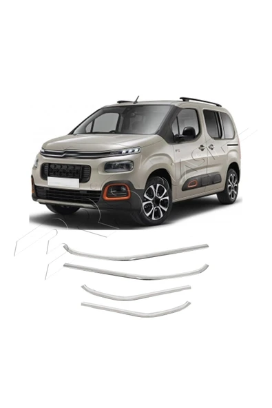 BRSPLAST  Citroen Berlingo Uyumlu 2019 Ve Üzeri Krom Cam Çıtası 4 Parça Paslanmaz Çelik - Resim 2