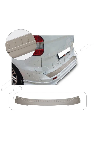 BRSPLAST  Ford Courier Uyumlu 2015 Ve Üzeri Krom Arka Tampon Üstü Koruma Paslanmaz Çelik ürün görseli 1