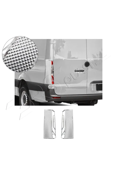 BRSPLAST  Mercedes Sprinter 2018 Ve Üzeri Stop Çerçevesi 2 Parça Abs Krom Kaplama ürün görseli 1