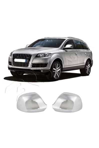 BRSPLAST  Audi Q7 Uyumlu 2010-2015 Ayna Kapağı 2 Parça Abs Krom Kaplama - Resim 2