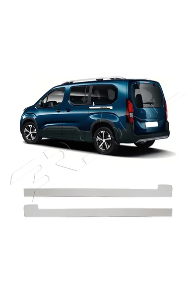 BRSPLAST  Peugeot Rifter Uyumlu 2019 Ve Üzeri Krom Sürgü Çıtası 2 Parça Paslanmaz Çelik - Resim 2
